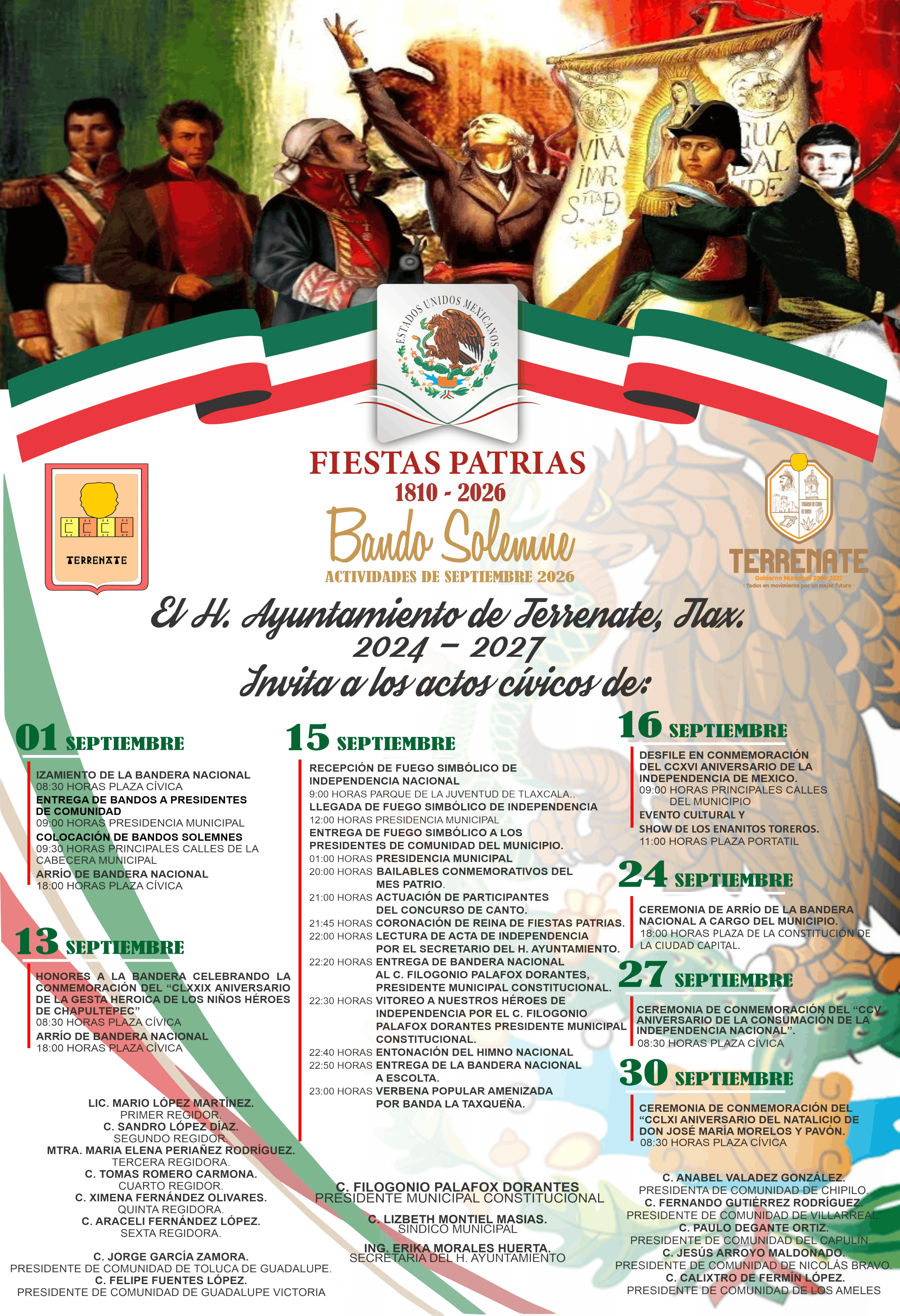 Mes Patrio 15 de Septiembre